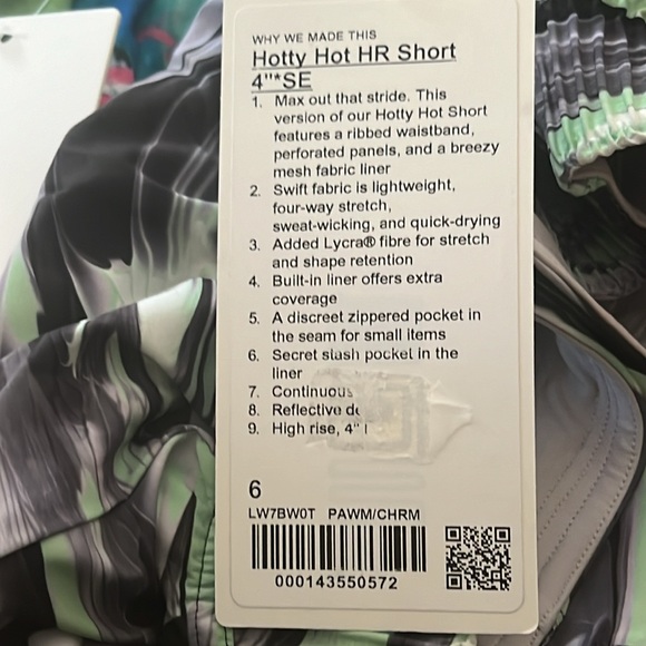LULULEMON HOTTY HOT HR SHORT 4”SE SIZE 6 and SIZE 2 NWT - Picture 6 of 7